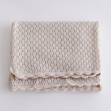 Load image into Gallery viewer, Ollie and Echo | Knitted Baby Blanket Beige