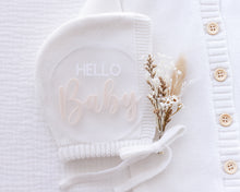 Load image into Gallery viewer, Ollie and Echo | Knitted Baby Bonnet