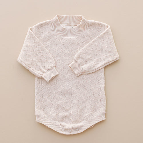Ollie and Echo | Knitted Newborn Baby Romper
