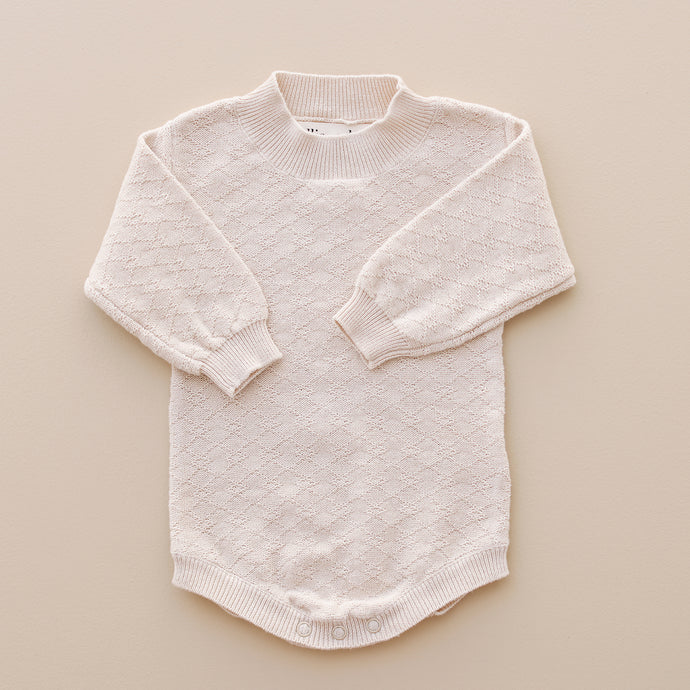 Ollie and Echo | Knitted Newborn Baby Romper