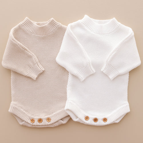 Ollie And Echo | Knitted Baby Romper