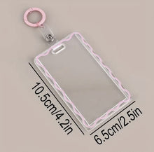 Load image into Gallery viewer, Keychain Photocard Holder - Acrylic ID Badge Holder, Photocard Holder for Card Keychain or Keyring for Student ID card holder
