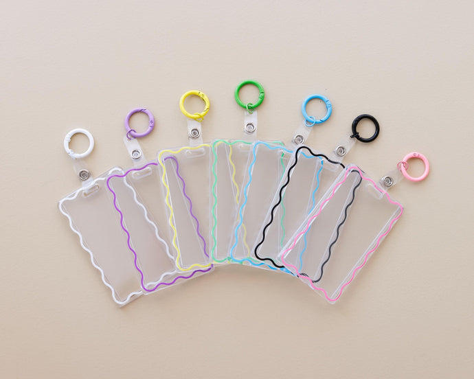 Keychain Photocard Holder - Acrylic ID Badge Holder, Photocard Holder for Card Keychain or Keyring for Student ID card holder