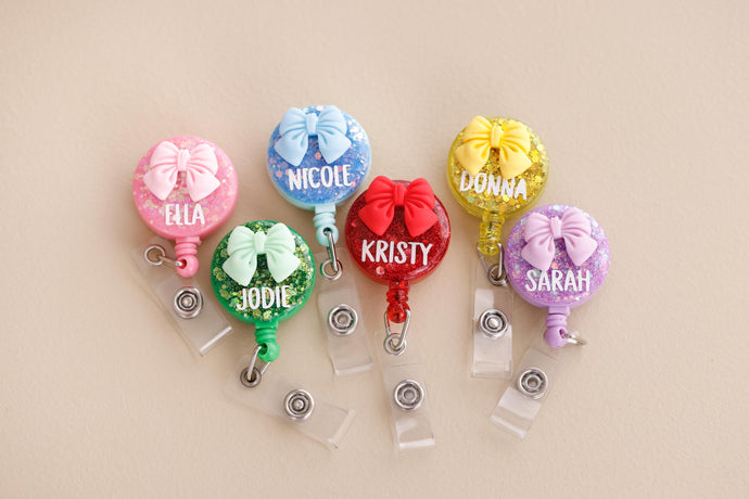 Custom Badge Reel, Bow Badge Reel, Cheer Bow, Cute Badge Reel, Nurse badge reel, Badge Buddy