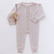 Load image into Gallery viewer, Ollie and Echo | Knitted Beige Romper
