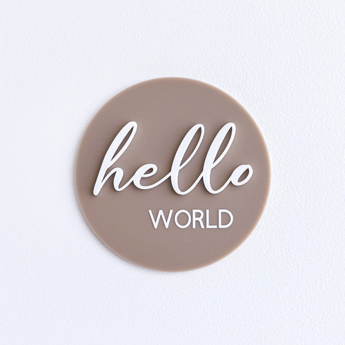 Ollie and Echo | Hello World Announcement Disc Chocolate