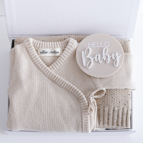 Ollie and Echo | Knitted Gift Set Beige