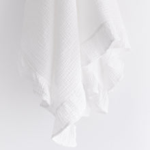 Load image into Gallery viewer, Ollie and Echo | Muslin Frill Swaddle White
