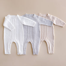Load image into Gallery viewer, Knitted Cable Romper
