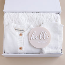 Load image into Gallery viewer, Ollie and Echo | Gift Box White Romper Heirloom
