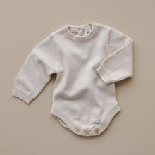 Load image into Gallery viewer, Ollie and Echo | Knitted Beige Romper
