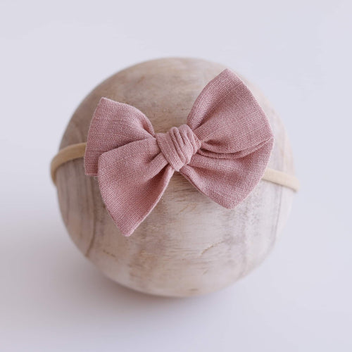 Ollie and Echo | Baby Bow Dusty Pink